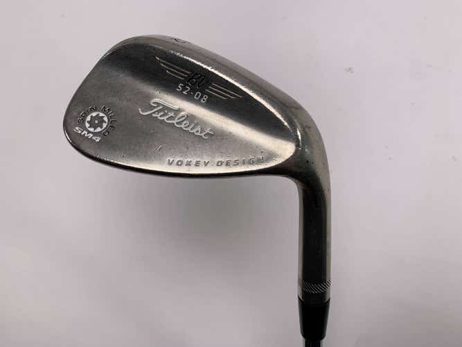 Titleist Vokey Spin Milled SM4 Chrome Gap Wedge GW 52* 8 TT Dynalite Mens RH