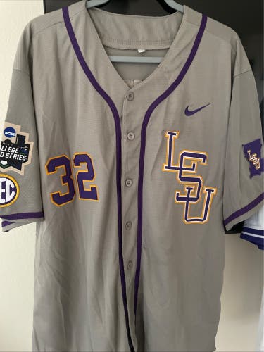 LSU TIGERS College Baseball JERSEY Men’s Large KADE ANDERSON Seattle Mariners