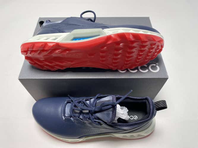 ECCO Golf Biom C4 Golf Shoes Marine Blue Red Women's SZ 9 (130903 01038)
