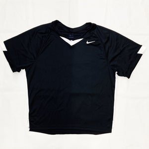 Nike Stock Elite Short Sleeve Lacrosse Jersey Men's L Black Shirt DO8821