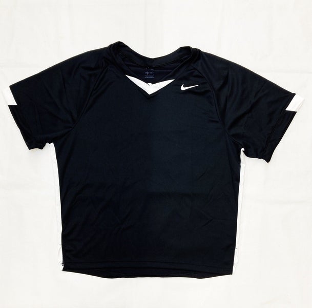 Nike Stock Elite Short Sleeve Lacrosse Jersey Men's L Black Shirt DO8821