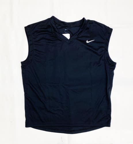 Nike Stock Club Speed Sleeveless Lacrosse Jersey Men's L Black Top DO8819
