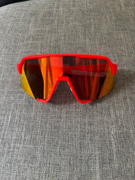 New 100% Sunglasses S3 - Soft Tact Neon Orange HiPER Red
