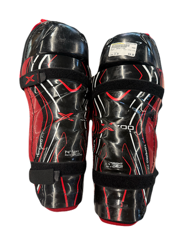 Used Bauer VAPOR X700 Senior Shin Guards Black 14" 11769-C000028771