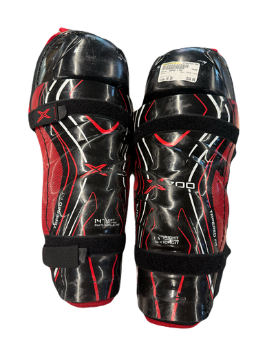 Used Bauer VAPOR X700 Senior Shin Guards Black 14" 11769-C000028771