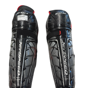 Used CCM FT 350 Senior Shin Guards Black 17" 11769-S000028737