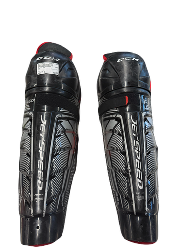 Used CCM FT 350 Senior Shin Guards Black 17" 11769-S000028737