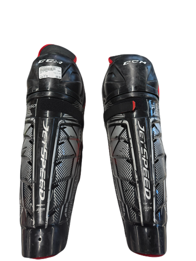 Used CCM FT 350 Senior Shin Guards Black 17" 11769-S000028737