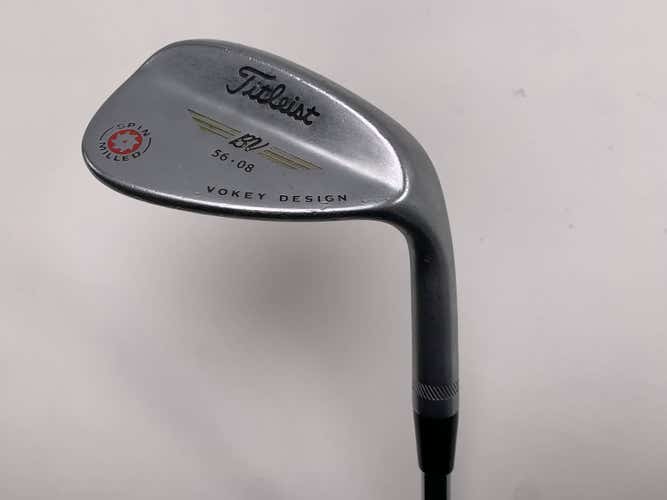 Titleist Vokey Spin Milled CC Chrome Sand Wedge SW 56* 8 Wedge Steel Mens RH