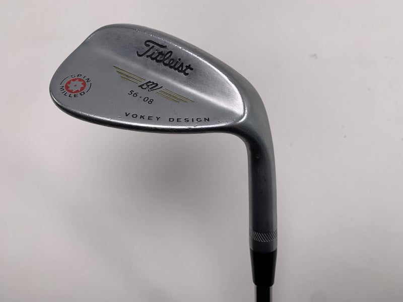 Titleist Vokey Spin Milled CC Chrome Sand Wedge SW 56* 8 Wedge Steel Mens RH