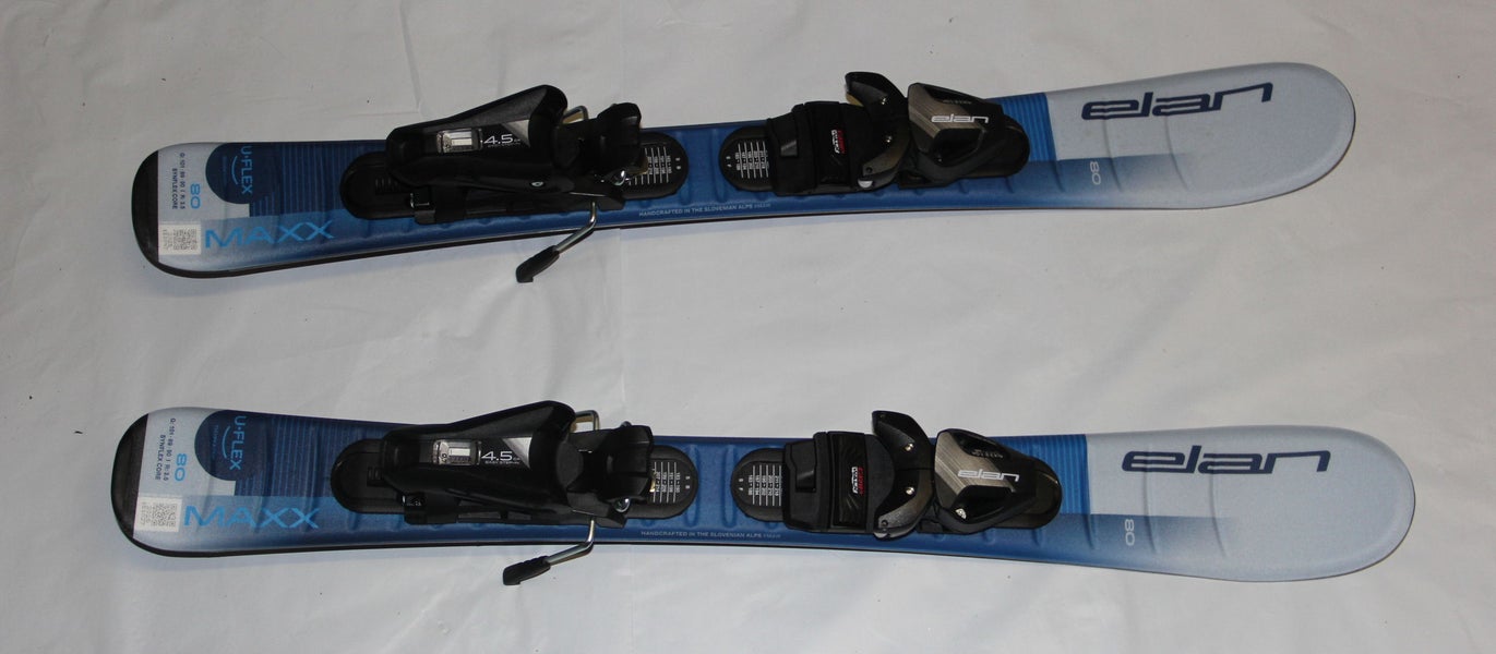 NEW Elan Maxx Kid's Skis 80cm w/ EL 4.5 GW adjustable Bindings on skis 2026