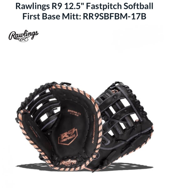 New 2025 Rawlings Left Hand Throw R9 Softball Mitt 12.5"