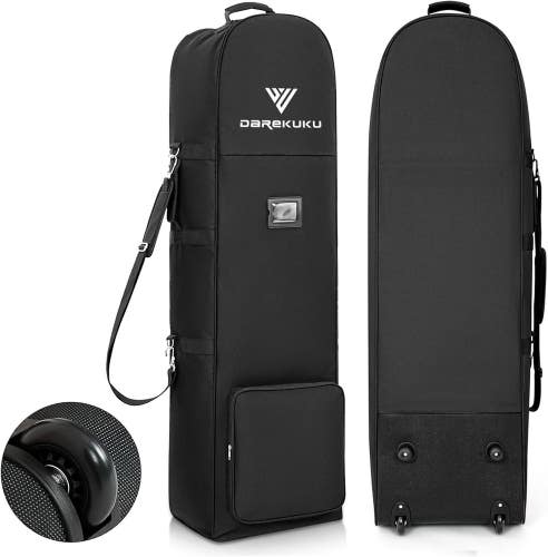 DAREKUKU Golf Travel Covers for Airlines with Detachable Shoulder Straps, Sof...
