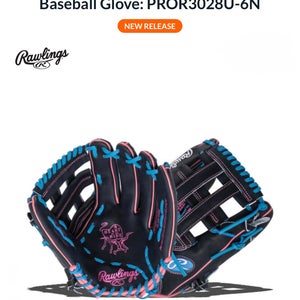 New Rawlings Left Throw Outfield Heart of the Hide Baseball Glove 12.5"