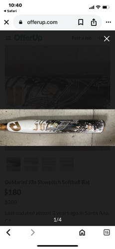 2008 DeMarini Juggernaut Bat (-7) 27 oz 34" (Used)
