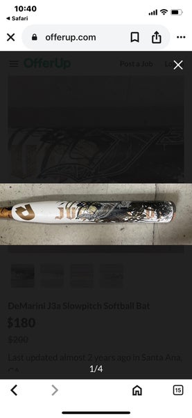 2008 DeMarini Juggernaut Bat (-7) 27 oz 34" (Used)