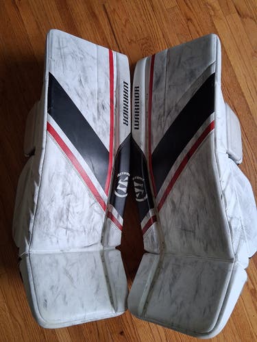 2024 28+1" Warrior Ritual G6 E+ JR Goalie Leg Pads (Used)