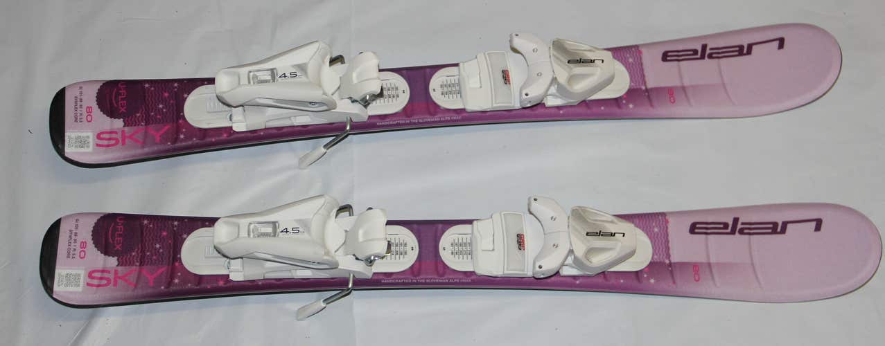 Elan Sky Jr. Kid's Skis, 80cm w/ EL 4.5 GW CA adjustable Bindings 2026 set