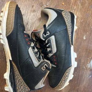 Black Men's Size M 9.5 (W 10.5) Adult Air Jordan High Top Molded Cleats (Used)