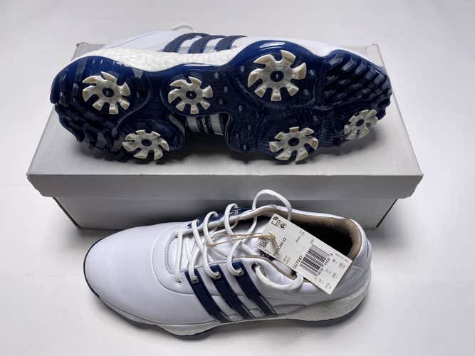 Adidas Tour 360 22 Golf Shoes White Navy Men's SZ 11.5 (GV7247)