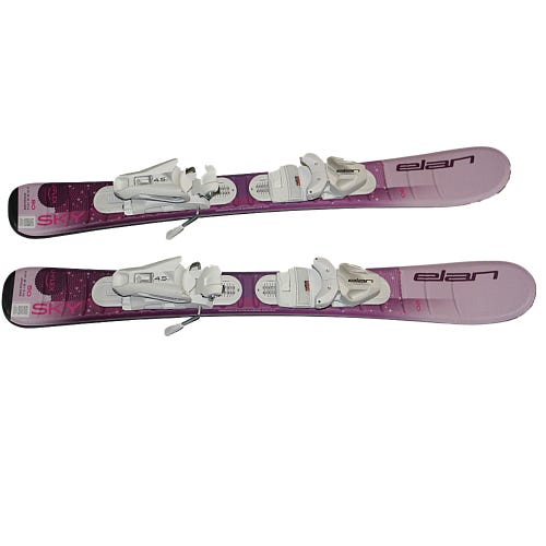 Elan Sky Kids Ski Girls 80cm with Size Adjustable EL 4.5 GW Bindings on skis