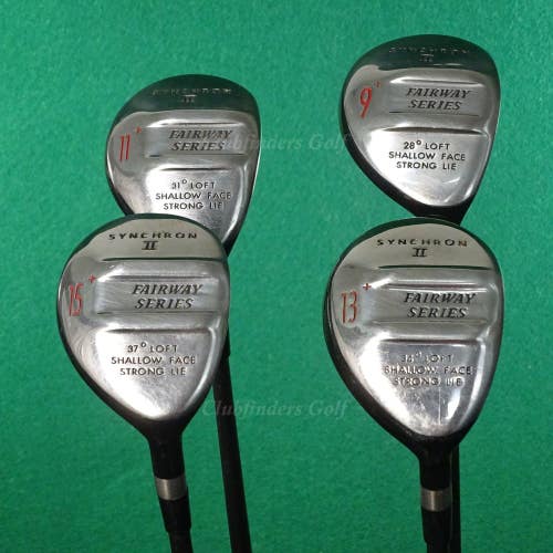 Synchron II Fairway Series 28 9+, 31 11+, 34 13+ & 37 15+ Woods SET OF 4