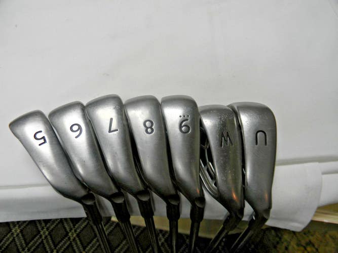 PING G15 IRON SET 5 - PW UW FACTORY AWT STEEL SENIOR FLEX WHITE DOT STD LENGTH