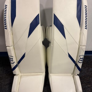 34" + 1.5” Warrior Ritual G7 Pro Goalie Leg Pads White/Royal Blue
