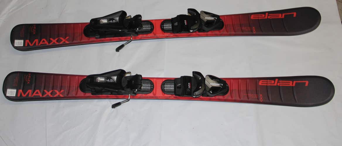 Elan Kids skis 100cm ELAN maxx red with EL4.5 GW System Size Adjustable bindings on Track on skis