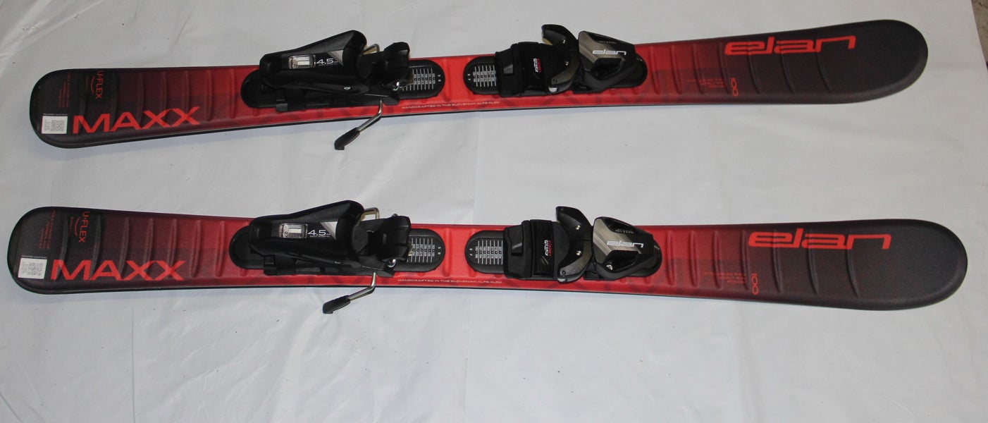 Elan Kids skis 100cm ELAN maxx red with EL4.5 GW System Size Adjustable bindings on Track on skis