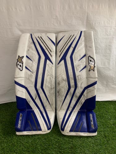 White 29" Intermediate Brian's G-Netik X5 Goalie Leg Pads (Used)