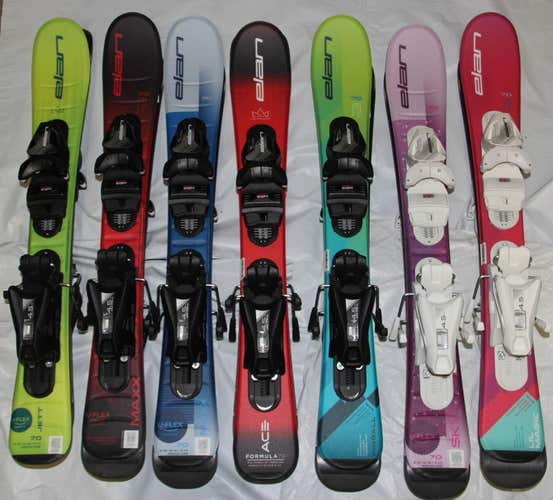 NEW ELAN 70cm Kids skis with EL 4.5 GW size adjustable bindings set pick model!