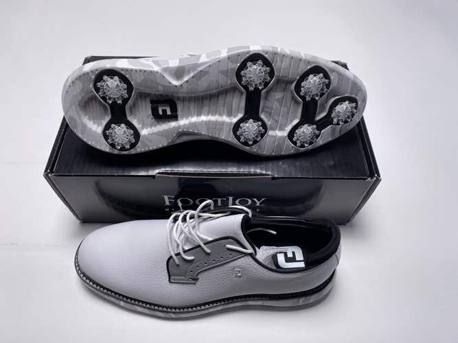 FootJoy FJ Traditions Blucher Camo Golf Shoes White Men's SZ 10 (57953)