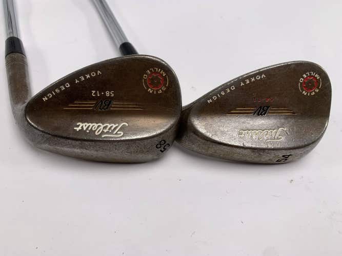 Titleist Vokey Spin Milled Chrome 2009 Wedge Set 54* 11 58* 12 NS Pro 970 RH