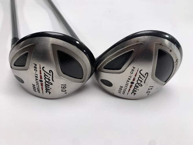 Titleist 980 F & Fairway Wood Set 15* 19* 4375 Regular Graphite Mens RH