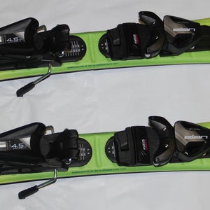 Elan JETT 2026 Kids Skis 70cm Uflex with Size Adjustable EL 4.5 GW Bindings on skis