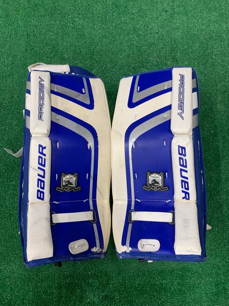 Blue 20" Youth Bauer Prodigy Goalie Leg Pads (Used)