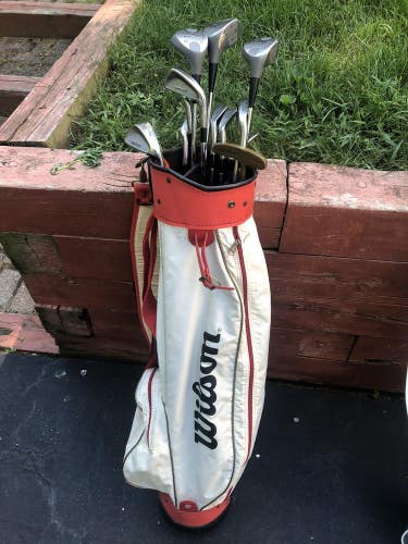 Mens Golf Club Set and Bag, Wilson Aggressor II, Right Handed, Regular Flex