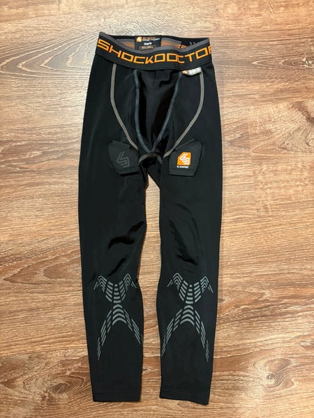 Black Small Boys Shock Doctor Compression Pants 363 (Used)