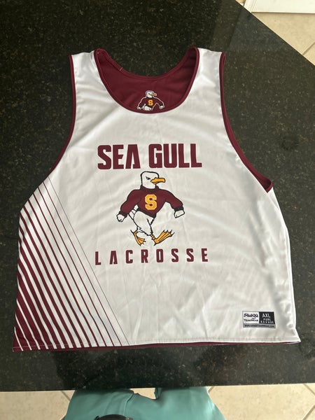 Salisbury Lacrosse Pinnie - White/Maroon Reversible (Adult XL)