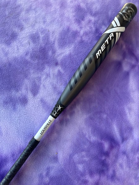 Black 2022 Louisville Slugger Meta Composite Bat (-9) Composite 24 oz 33" (Used)