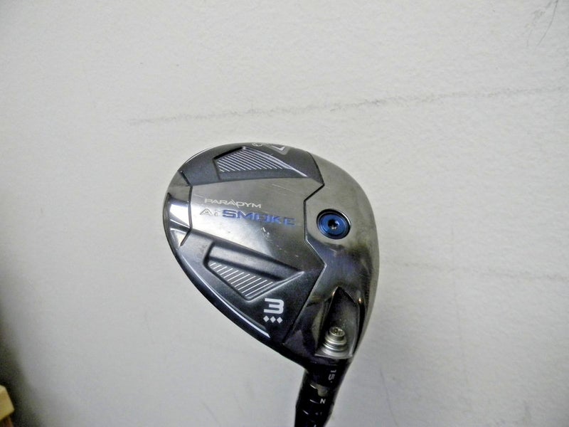 NICE CALLAWAY PARADYM Ai SMOKE TRIPLE DIAMOND FAIRWAY #3 DENALI BLACK 70 X STIFF