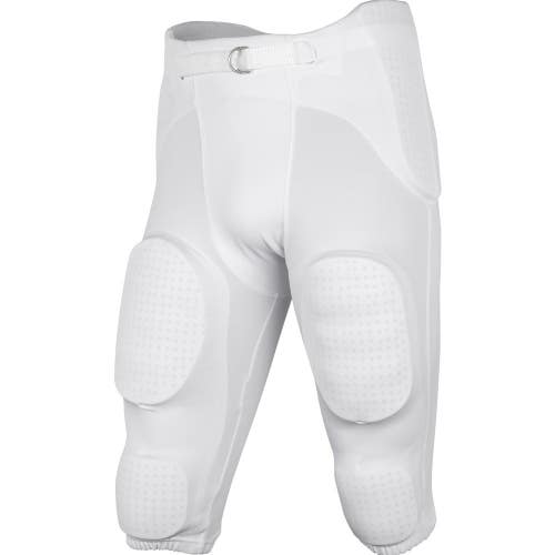 Champro YOUTH BOYS' Football Practice Pants with Integrated Pads | White