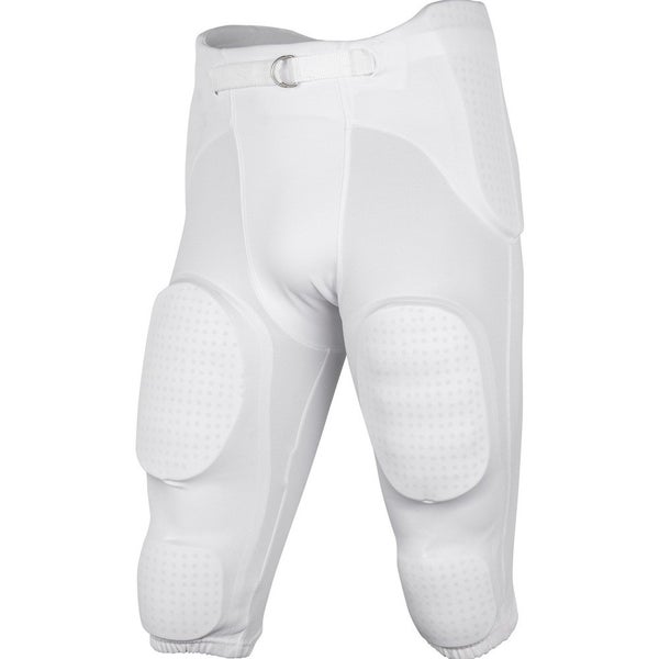 Champro YOUTH BOYS' Football Practice Pants with Integrated Pads | White