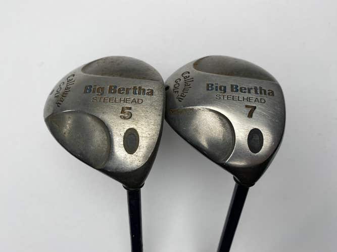 Callaway Steelhead 5 & 7 Fairway Wood Set 18* 21* Ladies Gems 99 Ladies RH