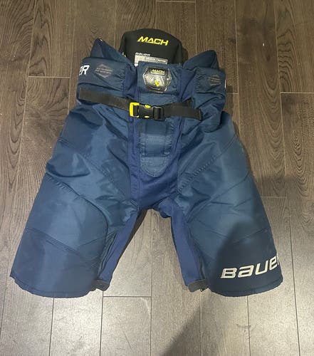BAUER SUPREME MACH HOCKEY PANTS BLUE SIZE SENIOR MEDIUM
