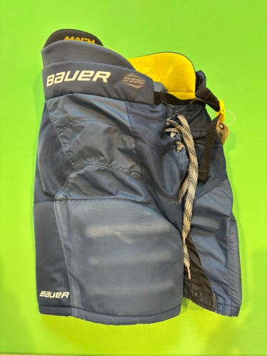 Blue Youth Large Bauer Supreme Mach Hockey Pants