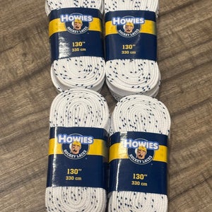 Howies Hockey 130” White Skate Laces Lot of 4 Pairs Brand New