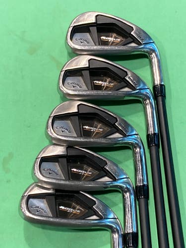 MINT Men's Callaway Rogue ST Max Right Handed Iron Set | 6i-9i, PW | R Flex | Project X Shafts