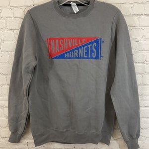 DISTRICT Adult's NASHVILLE HORNETS Fleece Sweatshirt Grey Blue Red Extra Small